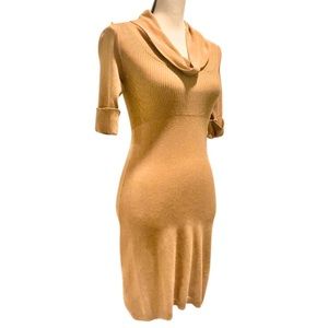 Derek Heart Tan Cowl Neck Sweater Dress Medium